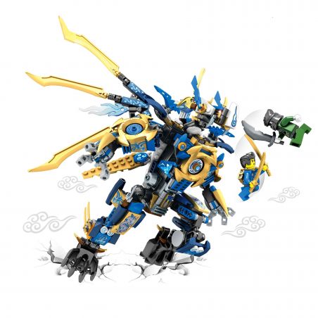 SHENG YUAN SY S8403 8403 non  RỒNG BAY LINH HỒN XANH bộ đồ chơi xếp lắp ráp ghép mô hình The  Ninjago Movie Ninja Lốc Xoáy 371 khối