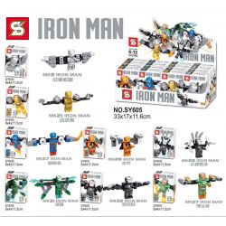 SHENG YUAN SY SY605 non  IRON MAN 8. bộ đồ chơi xếp lắp ráp ghép mô hình Super Heroes Siêu Nhân Anh Hùng 241 khối