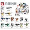 SHENG YUAN SY SY605 non  IRON MAN 8. bộ đồ chơi xếp lắp ráp ghép mô hình Super Heroes Siêu Nhân Anh Hùng 241 khối