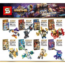 SHENG YUAN SY SY655 non  8 NHÂN VẬT NHỎ bộ đồ chơi xếp lắp ráp ghép mô hình King Of Glory Hegemony 荣耀争霸 Game Liên Quân 260 khối