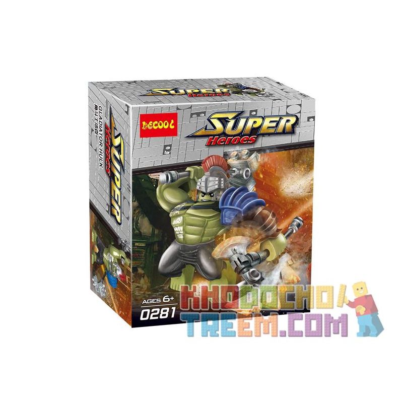 JISI 0281 non  KOBE HAIKE. bộ đồ chơi xếp lắp ráp ghép mô hình Super Heroes GLADIATOR HULK Siêu Nhân Anh Hùng