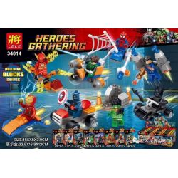 LELE 34014 non  8 XE CẤU HÌNH NHỎ bộ đồ chơi xếp lắp ráp ghép mô hình Super Heroes Siêu Nhân Anh Hùng 231 khối
