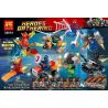 LELE 34014 non  8 XE CẤU HÌNH NHỎ bộ đồ chơi xếp lắp ráp ghép mô hình Super Heroes Siêu Nhân Anh Hùng 231 khối