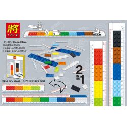 NOT  BUILDABLE RULER 5007195 LELE 39049 xếp lắp ráp ghép mô hình THƯỚC CÓ THỂ XÂY DỰNG Gear Đồ Lắp Ghép