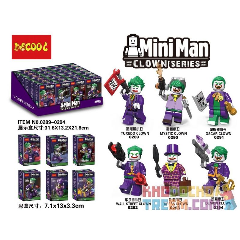 JISI 0294 0294B non  CHÚ HỀ QUỶ bộ đồ chơi xếp lắp ráp ghép mô hình Super Heroes DEMON CLOWN Siêu Nhân Anh Hùng