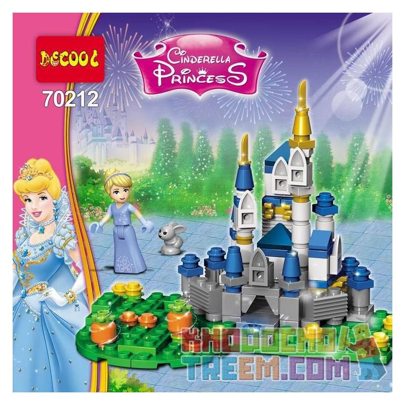 JISI 70212 non  CÔ BÉ LỌ LEM bộ đồ chơi xếp lắp ráp ghép mô hình Disney Princess PRINCESS CINDERELLA Công Chúa 152 khối
