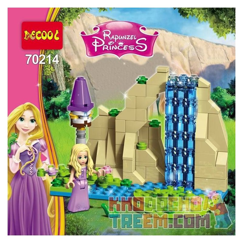 JISI 70214 non  CÔNG CHÚA TÓC DÀI bộ đồ chơi xếp lắp ráp ghép mô hình Disney Princess PRINCESS RAPUNZEL 154 khối