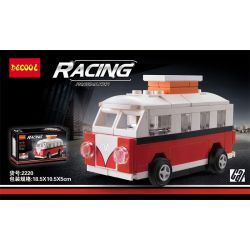 Decool 22015 2220 22059 Jisi 22015 2220 22059 non  VOLKSWAGEN T1. bộ đồ chơi xếp lắp ráp ghép mô hình Mini Racing Pacemaker Đua Xe Mini 73 khối