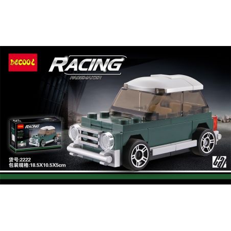 Decool 22017 2222 22060 Jisi 22017 2222 22060 SEMBO 607202A non  BMW MINI. bộ đồ chơi xếp lắp ráp ghép mô hình Mini Racing Pacemaker Đua Xe Mini 62 khối