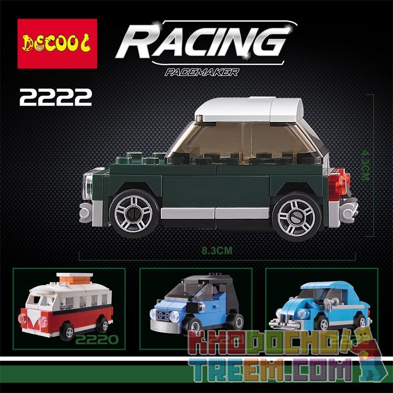 Decool 22017 2222 22060 Jisi 22017 2222 22060 SEMBO 607202A non  BMW MINI. bộ đồ chơi xếp lắp ráp ghép mô hình Mini Racing Pacemaker Đua Xe Mini 62 khối