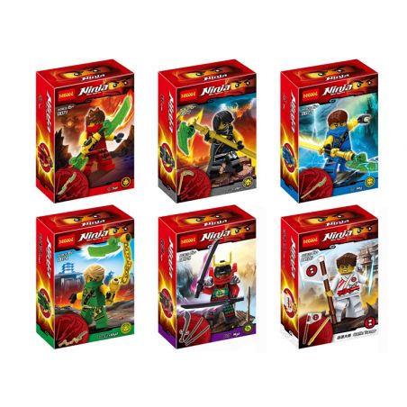 JISI 0071 0072 0073 0074 0075 0076 non  PHANTOM NINJA MINIFIGURE 6 bộ đồ chơi xếp lắp ráp ghép mô hình The  Ninjago Movie Ninja Lốc Xoáy