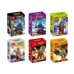 JISI 0175 0176 0177 0178 0179 0180 non  GUARDIANS OF THE GALAXY MINIFIGURE 6 bộ đồ chơi xếp lắp ráp ghép mô hình Super Heroes Siêu Nhân Anh Hùng