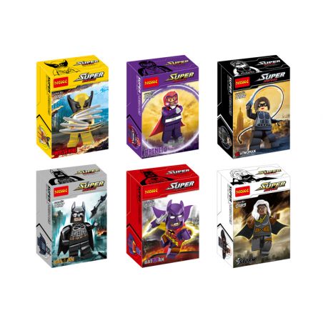 JISI 0184 0185 0186 0187 0188 0189 non  SIÊU ANH HÙNG MINIFIGURE 6 bộ đồ chơi xếp lắp ráp ghép mô hình Super Heroes Siêu Nhân Anh Hùng