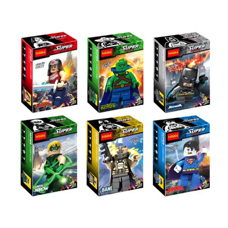 JISI 0211 0212 0213 0214 0215 0216 non  SIÊU ANH HÙNG MINIFIGURE 6 bộ đồ chơi xếp lắp ráp ghép mô hình Super Heroes Siêu Nhân Anh Hùng
