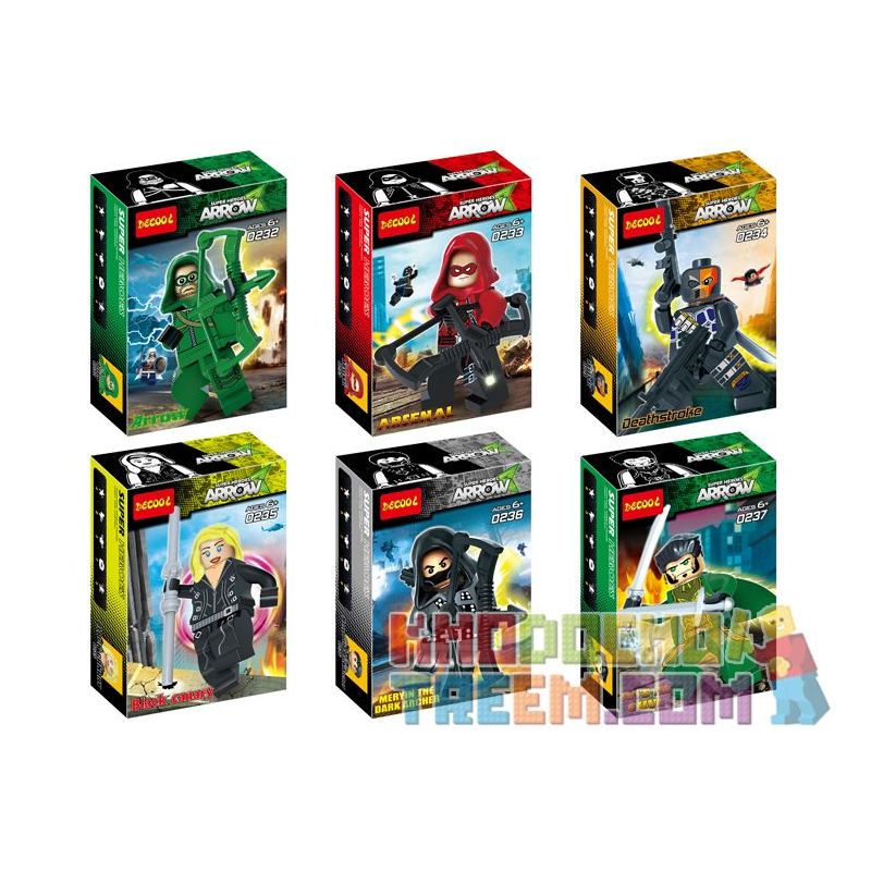 JISI 0232 0233 0234 0235 0236 0237 non  SIÊU ANH HÙNG MINIFIGURE 6 bộ đồ chơi xếp lắp ráp ghép mô hình Super Heroes Siêu Nhân Anh Hùng
