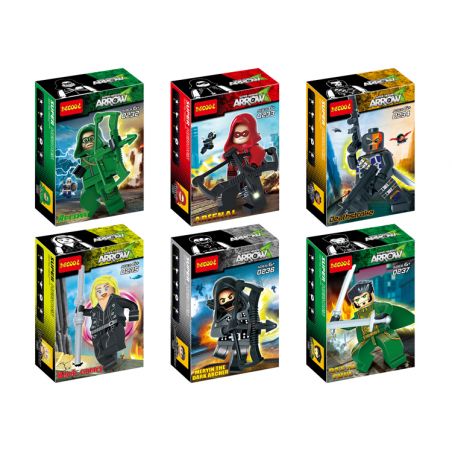 JISI 0232 0233 0234 0235 0236 0237 non  SIÊU ANH HÙNG MINIFIGURE 6 bộ đồ chơi xếp lắp ráp ghép mô hình Super Heroes Siêu Nhân Anh Hùng