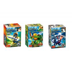 JISI 5001 5002 5003 non  TRUYỀN THUYẾT KHÍ CÔNG 3 MINIFIGURES bộ đồ chơi xếp lắp ráp ghép mô hình Legends Of Chima CHIMA 赤马 Bộ Tộc Thú