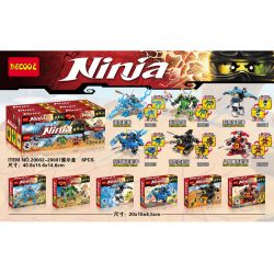 JISI 20002 20003 20004 20005 20006 20007 non  MECH SUIT 6 LOẠI bộ đồ chơi xếp lắp ráp ghép mô hình The  Ninjago Movie Ninja Lốc Xoáy