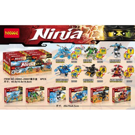 JISI 20002 20003 20004 20005 20006 20007 non  MECH SUIT 6 LOẠI bộ đồ chơi xếp lắp ráp ghép mô hình The  Ninjago Movie Ninja Lốc Xoáy