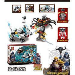 SEMBO WEKKI VIGGI SD3200A 3200A non  NETHER HORDE OF GLORY ROGUE-CREDO VS NIGHTMARE SPIDER-EVIL CLAW bộ đồ chơi xếp lắp ráp ghép mô hình Chronicles Of The Ghostly Tribe GHOST TRIBES Bộ Tộc Ma 211 khối