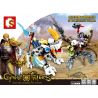 SEMBO WEKKI VIGGI SD3200B 3200B non  THE NETHER HORDE OF GLORY SAINT MAGISTER-MIRREN VS. SKELETON KING-KOMPAN bộ đồ chơi xếp lắp ráp ghép mô hình Chronicles Of The Ghostly Tribe GHOST TRIBES Bộ Tộc Ma 210 khối