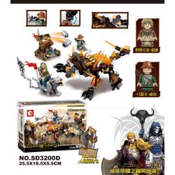 SEMBO WEKKI VIGGI SD3200D 3200D non  NETHER HORDE OF GLORY BEAST EXPERT-GRU VS ARCHER-WILL bộ đồ chơi xếp lắp ráp ghép mô hình Chronicles Of The Ghostly Tribe GHOST TRIBES Bộ Tộc Ma 179 khối
