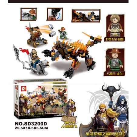 SEMBO WEKKI VIGGI SD3200D 3200D non  NETHER HORDE OF GLORY BEAST EXPERT-GRU VS ARCHER-WILL bộ đồ chơi xếp lắp ráp ghép mô hình Chronicles Of The Ghostly Tribe GHOST TRIBES Bộ Tộc Ma 179 khối