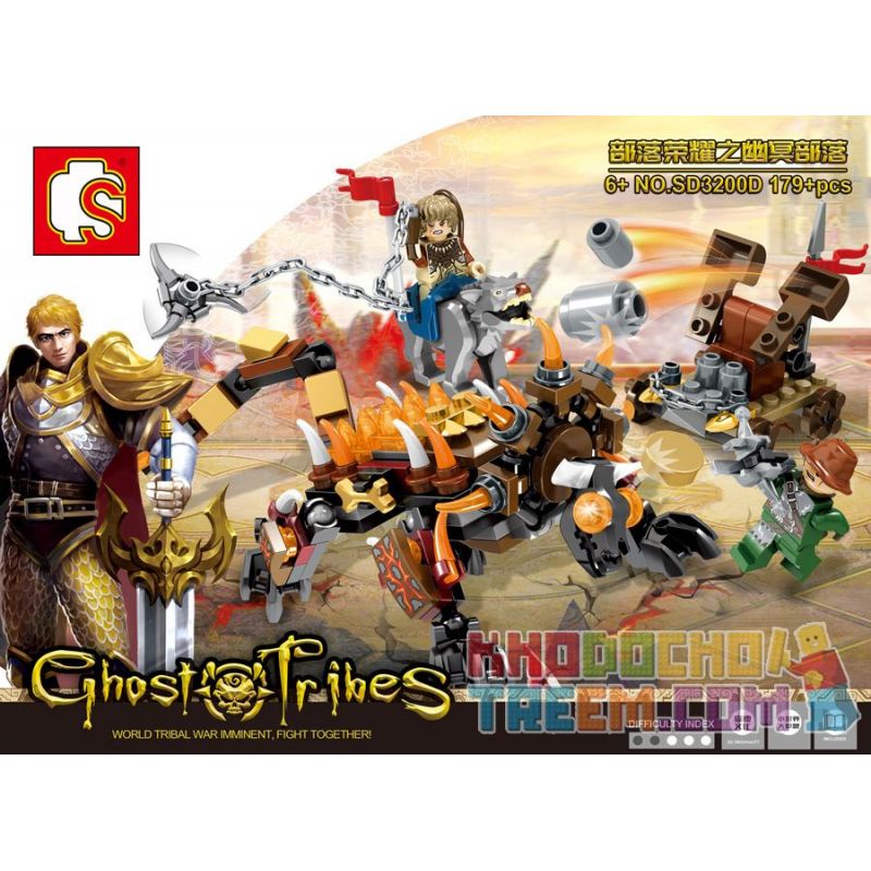 SEMBO WEKKI VIGGI SD3200D 3200D non  NETHER HORDE OF GLORY BEAST EXPERT-GRU VS ARCHER-WILL bộ đồ chơi xếp lắp ráp ghép mô hình Chronicles Of The Ghostly Tribe GHOST TRIBES Bộ Tộc Ma 179 khối