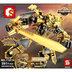 SHENG YUAN SY 11816 non  ARTHUR PHIÊN BẢN VÀNG bộ đồ chơi xếp lắp ráp ghép mô hình King Of Glory Hegemony Game Liên Quân 291 khối