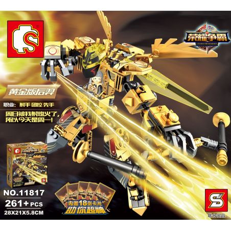 SHENG YUAN SY 11817 non  PHIÊN BẢN VÀNG HOU YI bộ đồ chơi xếp lắp ráp ghép mô hình King Of Glory Hegemony Game Liên Quân 261 khối