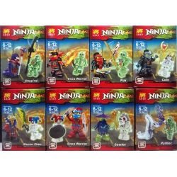 LELE 79156 non  NINJA VS. LUMINOUS SKELETON 8 bộ đồ chơi xếp lắp ráp ghép mô hình The  Ninjago Movie Ninja Lốc Xoáy