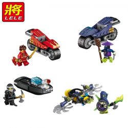 LELE 79160A 79160B 79160C 79160D non  DÒNG XE CHIẾN ĐẤU PHANTOM NINJA 4 bộ đồ chơi xếp lắp ráp ghép mô hình The  Ninjago Movie Ninja Lốc Xoáy 236 khối