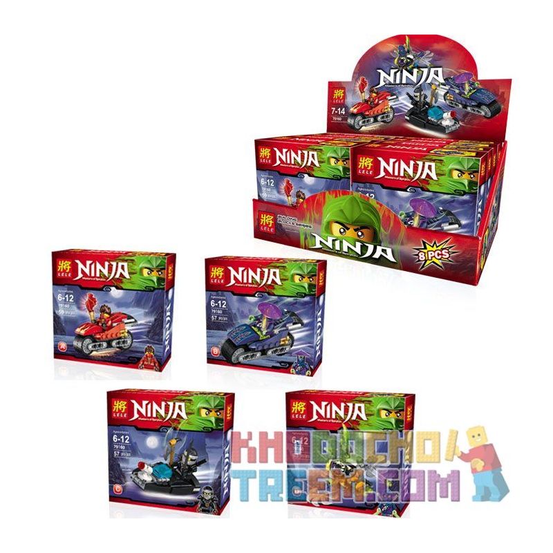 LELE 79160A 79160B 79160C 79160D non  DÒNG XE CHIẾN ĐẤU PHANTOM NINJA 4 bộ đồ chơi xếp lắp ráp ghép mô hình The  Ninjago Movie Ninja Lốc Xoáy 236 khối
