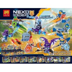 LELE 32029 non  HIỆP SĨ TƯƠNG LAI MINIFIGURE 8 bộ đồ chơi xếp lắp ráp ghép mô hình Nexo Knights NEXO SOLDIERS Hiệp Sỹ Nexo