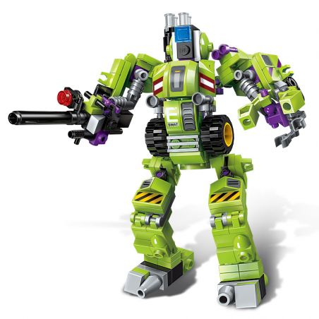 Enlighten 1802 Qman 1802 non  FOUR IN ONE VANGUARD bộ đồ chơi xếp lắp ráp ghép mô hình Transformers SUPER MECHA LEAGUE Robot Đại Chiến Người Máy Biến Hình 253 khối