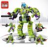 Enlighten 1802 Qman 1802 non  FOUR IN ONE VANGUARD bộ đồ chơi xếp lắp ráp ghép mô hình Transformers SUPER MECHA LEAGUE Robot Đại Chiến Người Máy Biến Hình 253 khối
