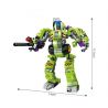 Enlighten 1802 Qman 1802 non  FOUR IN ONE VANGUARD bộ đồ chơi xếp lắp ráp ghép mô hình Transformers SUPER MECHA LEAGUE Robot Đại Chiến Người Máy Biến Hình 253 khối