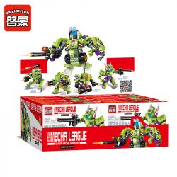 Enlighten 1802 Qman 1802 non  FOUR IN ONE VANGUARD bộ đồ chơi xếp lắp ráp ghép mô hình Transformers SUPER MECHA LEAGUE Robot Đại Chiến Người Máy Biến Hình 253 khối