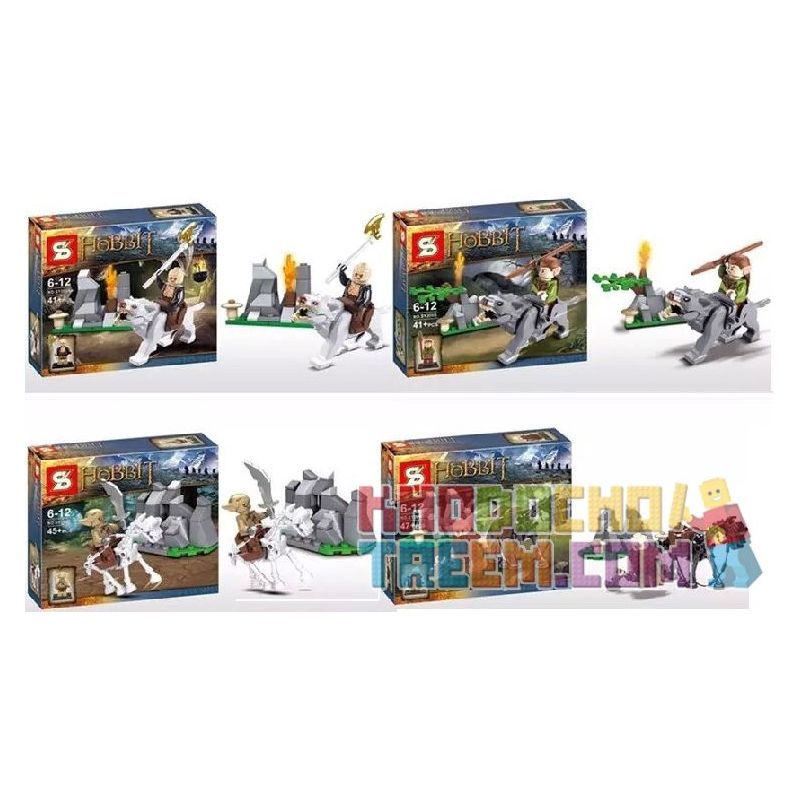 SHENG YUAN SY SY206A 206A SY206B 206B SY206C 206C SY206D 206D non  MINIFIGURES 4 KIỂU bộ đồ chơi xếp lắp ráp ghép mô hình The Lord Of The Rings Chúa Nhẫn 174 khối