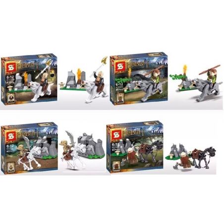 SHENG YUAN SY SY206A 206A SY206B 206B SY206C 206C SY206D 206D non  MINIFIGURES 4 KIỂU bộ đồ chơi xếp lắp ráp ghép mô hình The Lord Of The Rings Chúa Nhẫn 174 khối