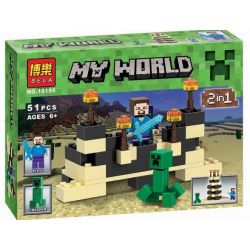 Bela 10190 Lari 10190 non  THÁP SA MẠC 2 TRONG 1 bộ đồ chơi xếp lắp ráp ghép mô hình Minecraft MY WORLD Game Xây Dựng 51 khối