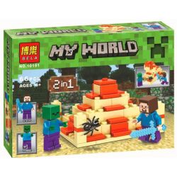 Bela 10191 Lari 10191 non  NGÔI ĐỀN bộ đồ chơi xếp lắp ráp ghép mô hình Minecraft MY WORLD Game Xây Dựng 66 khối
