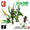 SHENG YUAN SY S8100 8100 non  CON RỒNG MÀU XANH LÁ CÂY bộ đồ chơi xếp lắp ráp ghép mô hình The  Ninjago Movie NINJA THUNDER SWORDSMAN Ninja Lốc Xoáy 174 khối