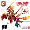 SHENG YUAN SY S8101 8101 non  RỒNG LỬA THUNDERBOLT bộ đồ chơi xếp lắp ráp ghép mô hình The  Ninjago Movie NINJA THUNDER SWORDSMAN Ninja Lốc Xoáy 176 khối