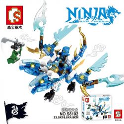 SHENG YUAN SY S8102 8102 non  NGỌC RỒNG TSUNAMI bộ đồ chơi xếp lắp ráp ghép mô hình The  Ninjago Movie NINJA THUNDER SWORDSMAN Ninja Lốc Xoáy 176 khối