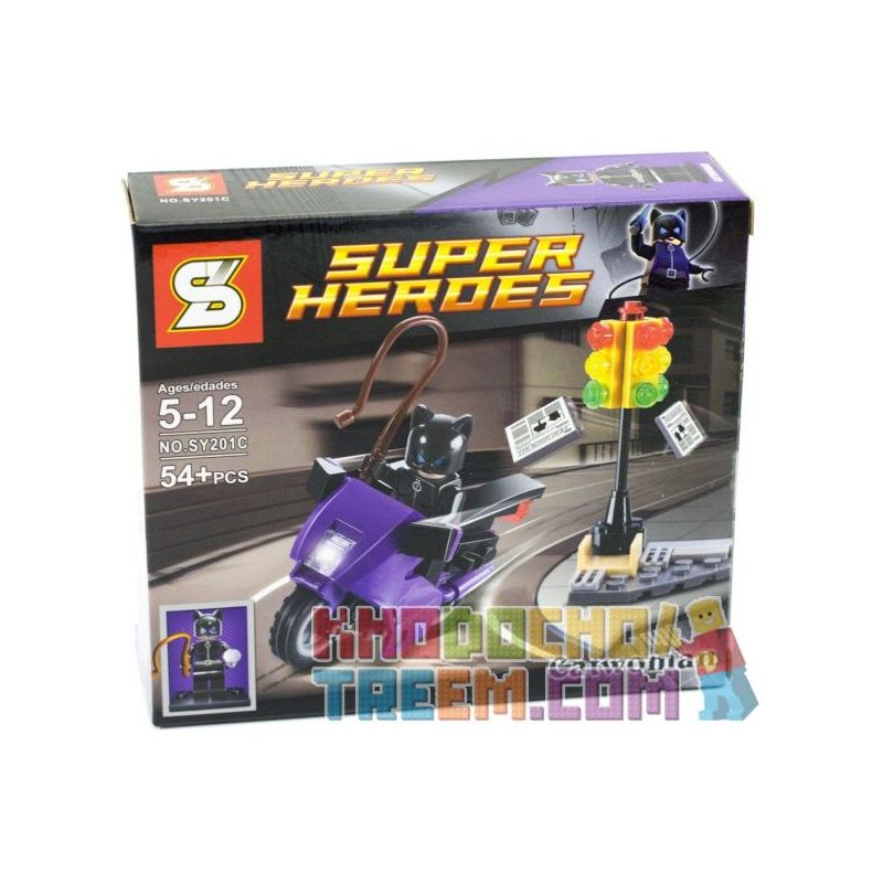 NOT  CATWOMAN CATCYCLE CITY CHASE 6858 SHENG YUAN SY SY201C 201C xếp lắp ráp ghép mô hình CATWOMAN CATCYCLE CITY CHASE THEO DÕI NGƯỜI PHỤ NỮ MÈO Dc Comics Super Heroes Siêu Anh Hùng Dc 89 khối