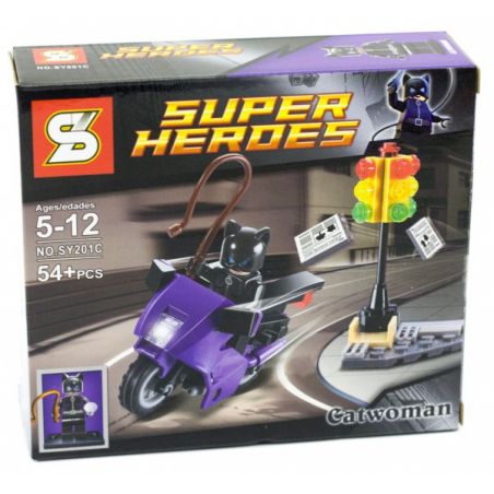 NOT  CATWOMAN CATCYCLE CITY CHASE 6858 SHENG YUAN SY SY201C 201C xếp lắp ráp ghép mô hình CATWOMAN CATCYCLE CITY CHASE THEO DÕI NGƯỜI PHỤ NỮ MÈO Dc Comics Super Heroes Siêu Anh Hùng Dc 89 khối