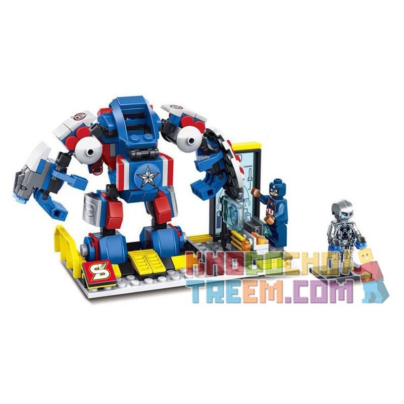 SHENG YUAN SY SY631B 631B non  ĐỘI TRƯỞNG MỸ bộ đồ chơi xếp lắp ráp ghép mô hình Super Heroes CAPTAIN AMERICA MECHA HULKBUSTER Siêu Nhân Anh Hùng 246 khối