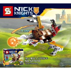 SHENG YUAN SY SY707D 707D non  NGỌN LỬA CHIẾN BINH RUNG CHUÔNG bộ đồ chơi xếp lắp ráp ghép mô hình Nexo Knights NICK KNIGHTS FLAME THROWER Hiệp Sỹ Nexo 83 khối