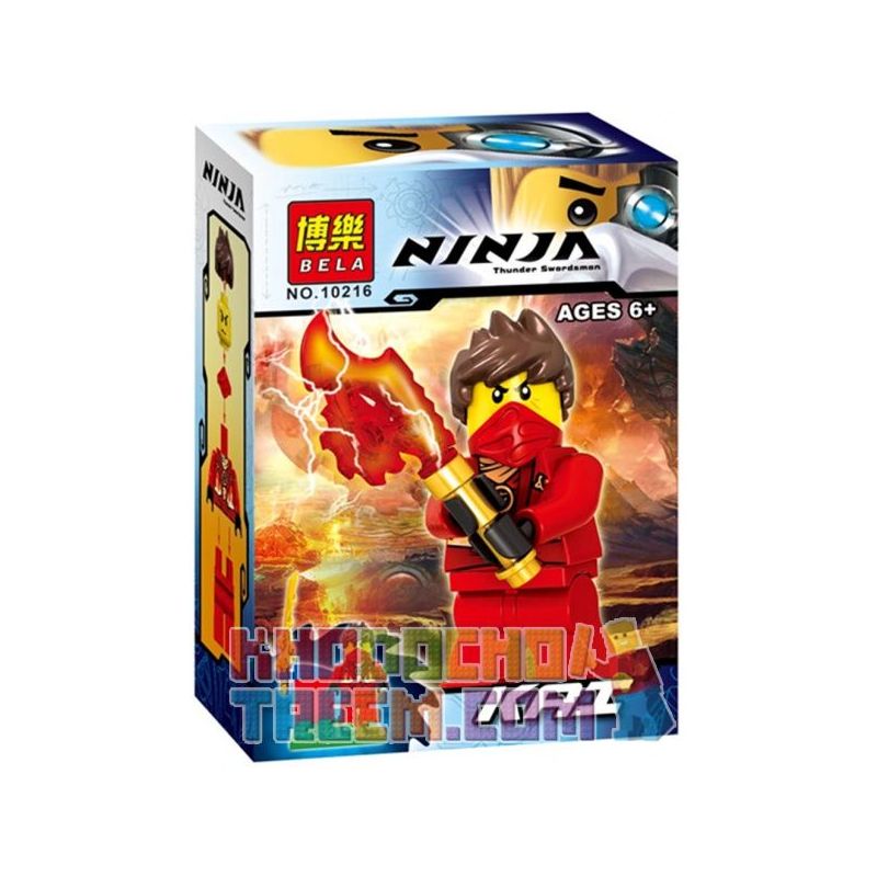 Bela 10216 Lari 10216 non  KAY MINIFIGURES bộ đồ chơi xếp lắp ráp ghép mô hình The  Ninjago Movie KAI-REBOOTED Ninja Lốc Xoáy 12 khối